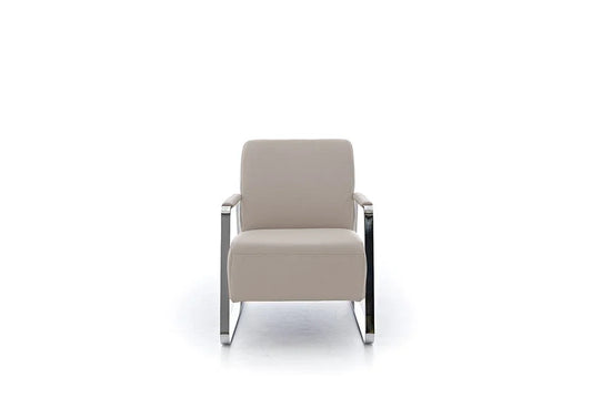 W.SCHILLIG Sessel quadroo 17350 ME Leder Z59/20 eisgrau