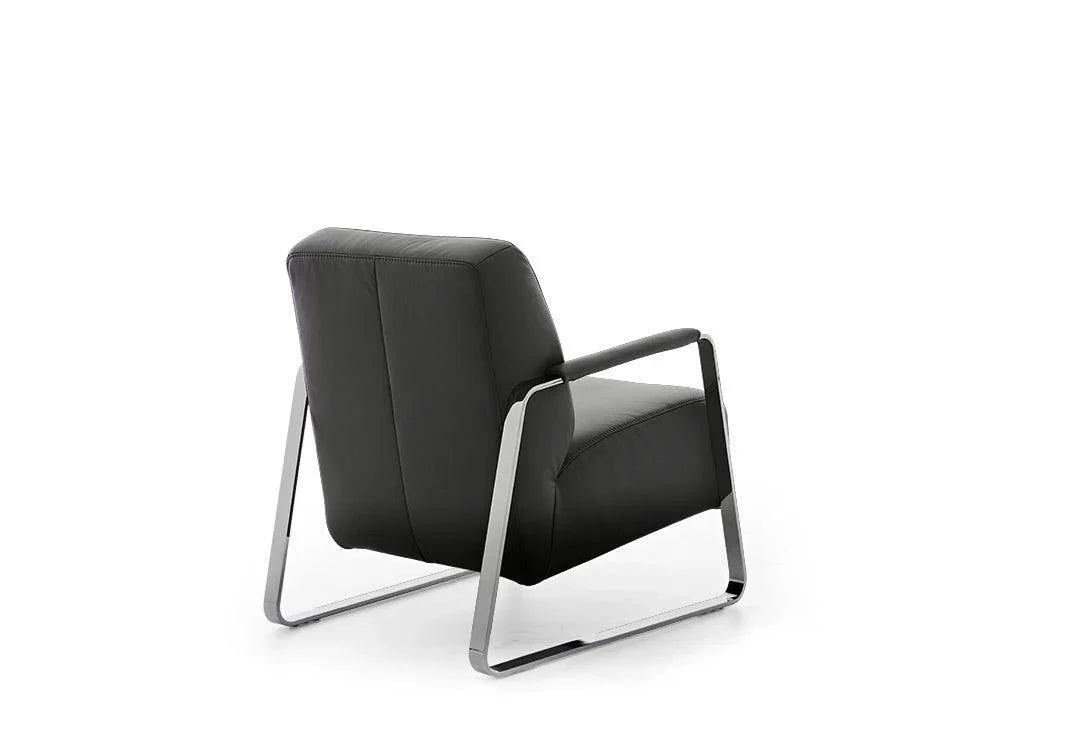 W.SCHILLIG Sessel quadroo 17350 ME Leder Z59/95 graphite - Komfortmöbel24