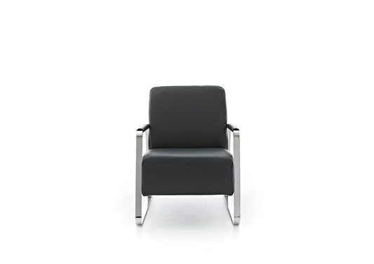 W.SCHILLIG Sessel quadroo 17350 Leder Z73/99 nachtschwarz - Komfortmöbel24