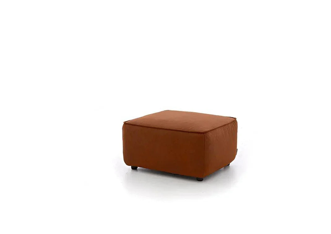 W.SCHILLIG Hocker around-the-block 18050 G80Q Leder Z69 (Farbe wählbar) - Komfortmöbel24