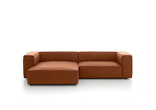 W.SCHILLIG Longchair around-the-block 18050 Leder Z69/50 cognac - Komfortmöbel24