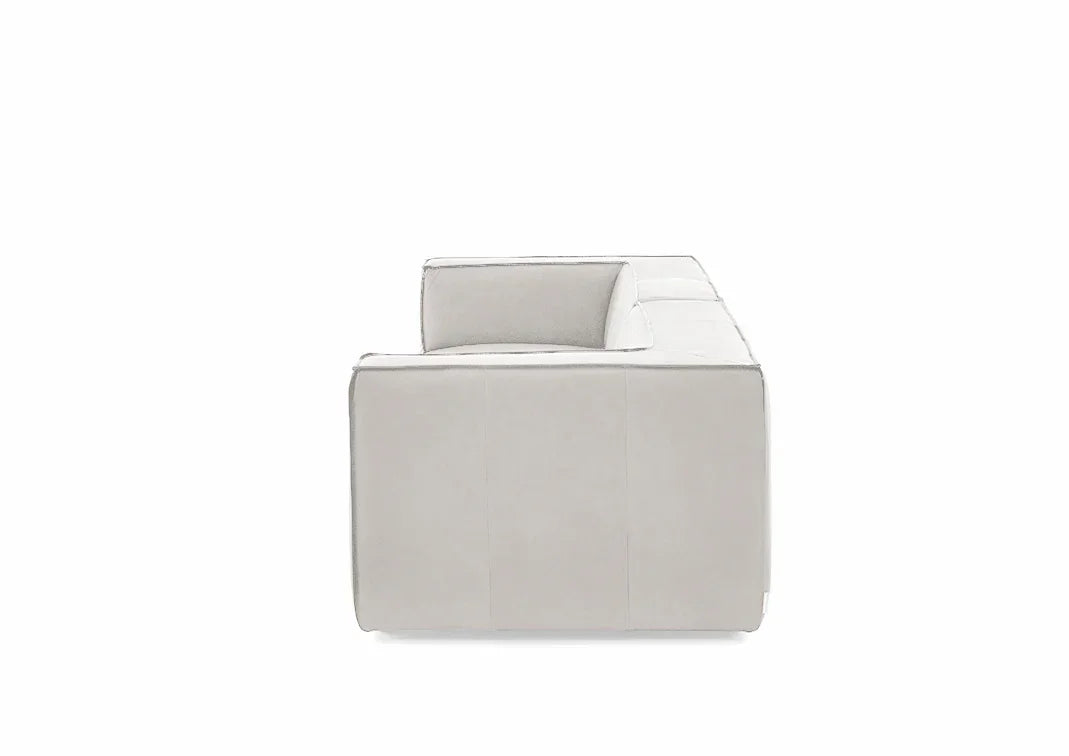 W.SCHILLIG Sofa around-the-block 18050 M100L/R Leder Z59/42 weiss - Komfortmöbel24
