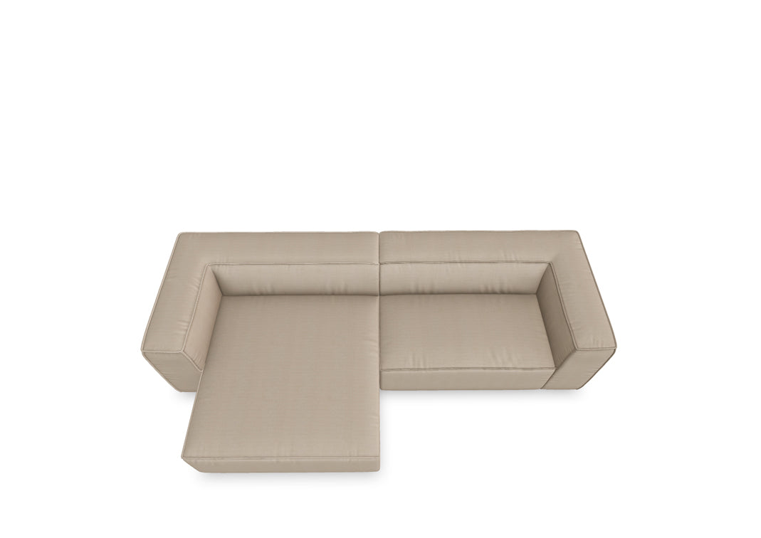 W.SCHILLIG Longchair around-the-block 18050 (B=300 cm) Stoff W82/43 cream