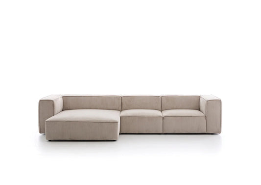 W.SCHILLIG Longchair around-the-block 18050 Stoff S44/48 ecru - Komfortmöbel24