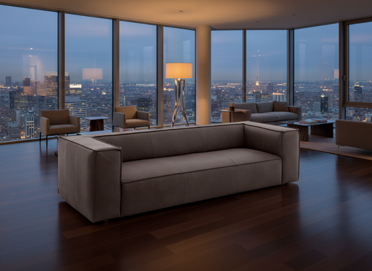 W.SCHILLIG Sofa around-the-block 18050 N100 Leder Z69/54 mocca