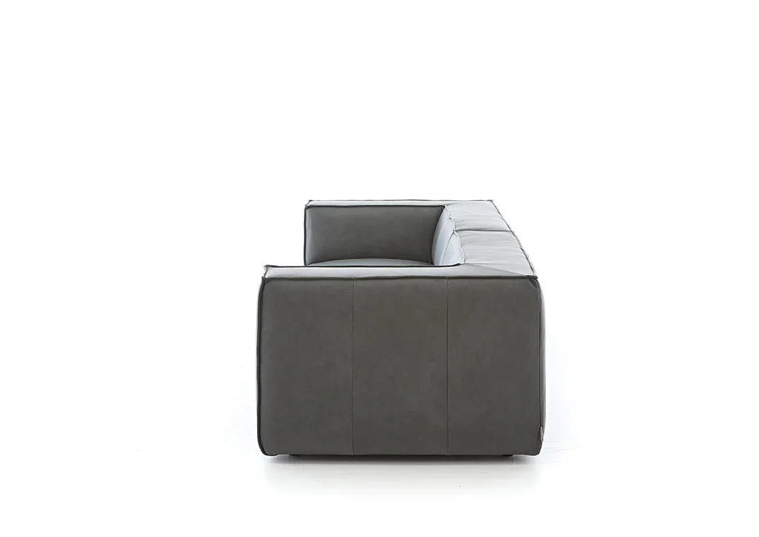 W.SCHILLIG Sofa around-the-block 18050 N120 Leder Z69/95 anthracite - Komfortmöbel24