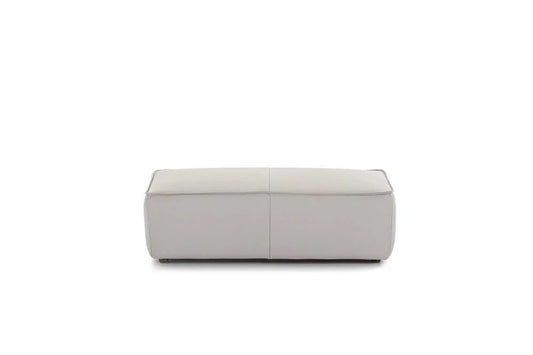 W.SCHILLIG Hocker around-the-block 18050 G120 Leder Z59/42 weiss - Komfortmöbel24