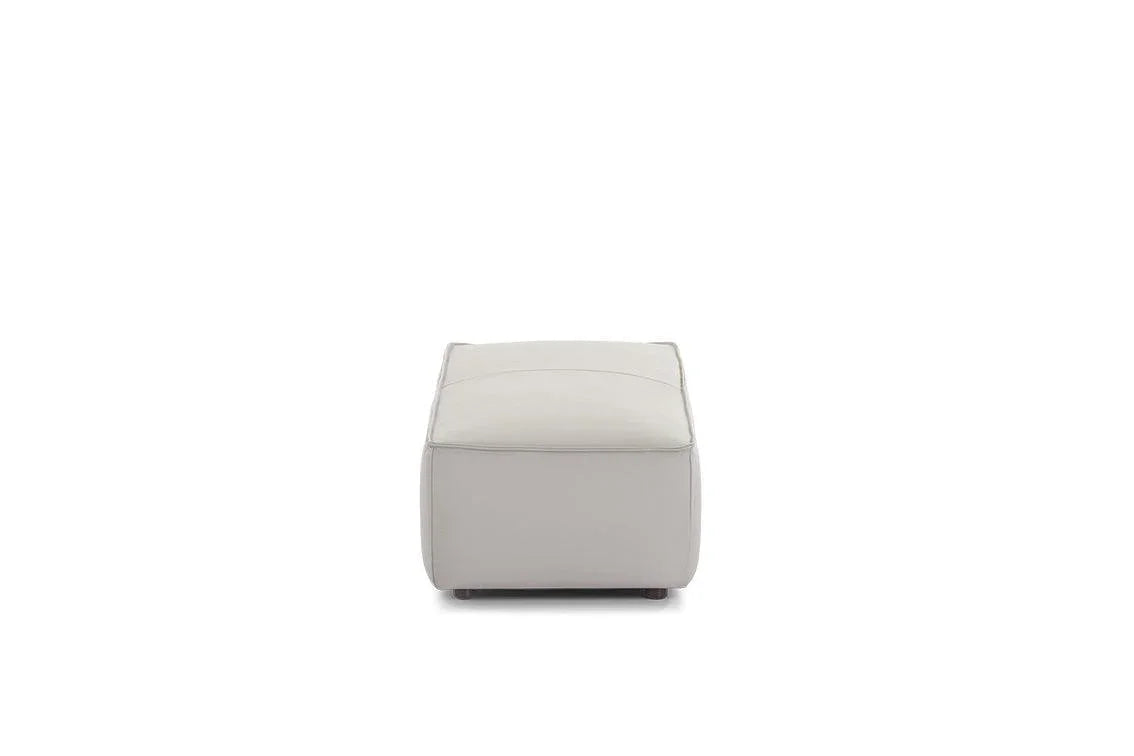 W.SCHILLIG Hocker around-the-block 18050 G120 Leder Z59/42 weiss - Komfortmöbel24