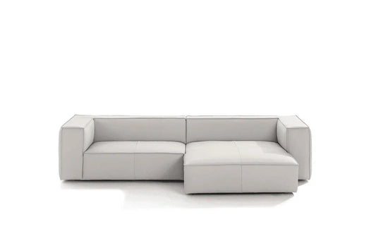 W.SCHILLIG Longchair around-the-block 18050 Leder Z59/42 weiss - Komfortmöbel24