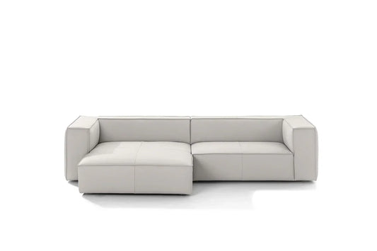 W.SCHILLIG Longchair around-the-block 18050 Leder Z59/42 weiss