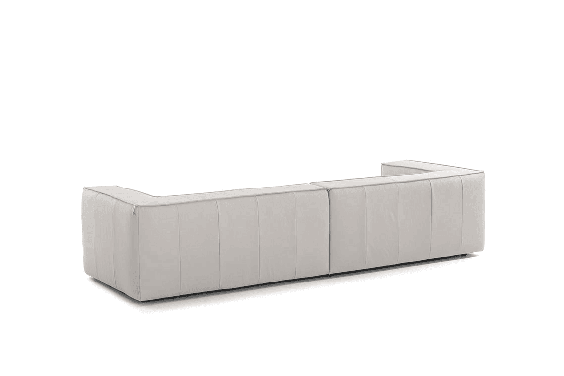 W.SCHILLIG Longchair around-the-block 18050 Leder Z59/42 weiss - Komfortmöbel24