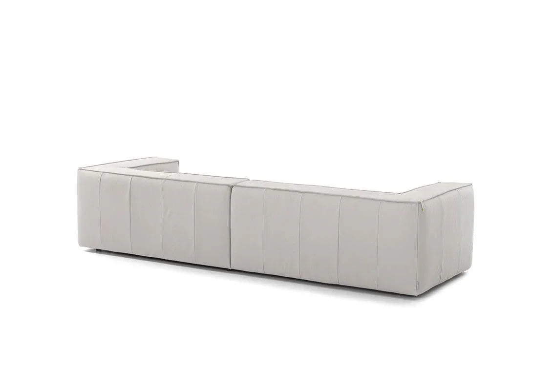 W.SCHILLIG Longchair around-the-block 18050 Leder Z59/42 weiss - Komfortmöbel24