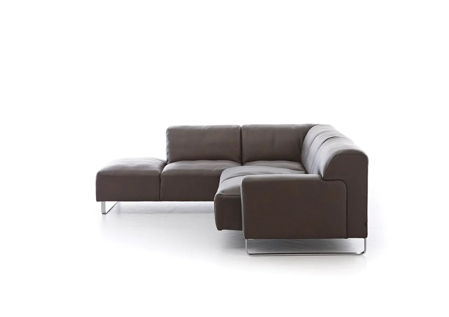 W.SCHILLIG Ecksofa alessiio 20550 Leder Z75/55 espresso - Komfortmöbel24