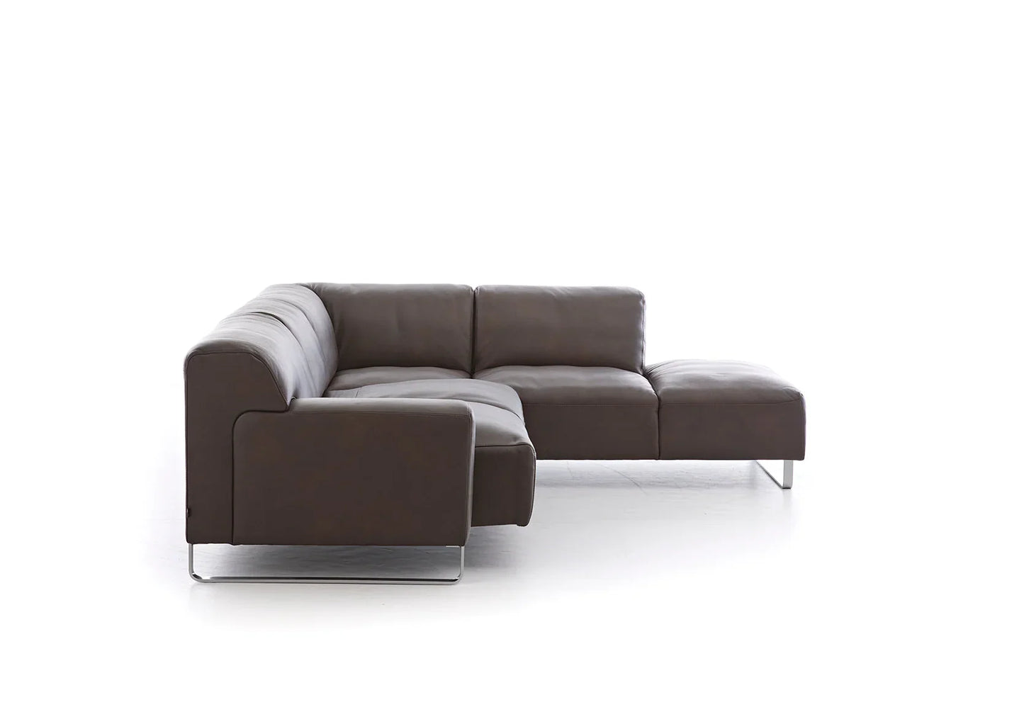 W.SCHILLIG Ecksofa alessiio 20550 Leder Z75/55 espresso - Komfortmöbel24