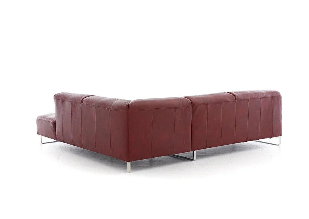 W.SCHILLIG Ecksofa alessiio 20550 Leder Z75/12 merlot - Komfortmöbel24