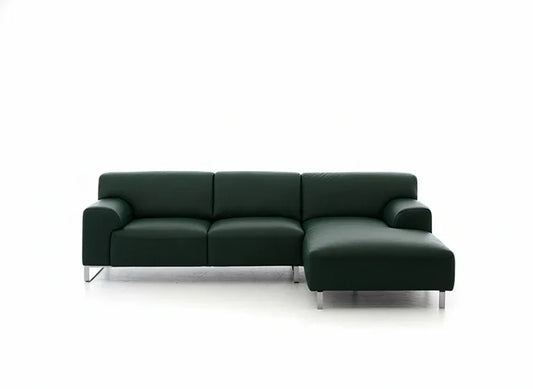 W.SCHILLIG Longchair alessiio 20550 Leder Z73/39 forest - Komfortmöbel24