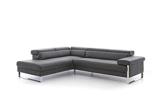 W.SCHILLIG Ecksofa finn 20974 Leder Z59/95 graphit - Komfortmöbel24