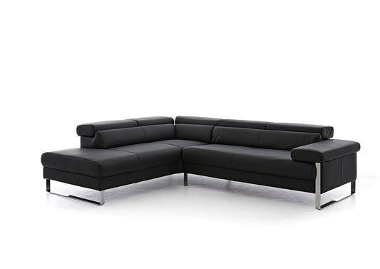 W.SCHILLIG Ecksofa finn 20974 Leder Z59/99 schwarz - Komfortmöbel24