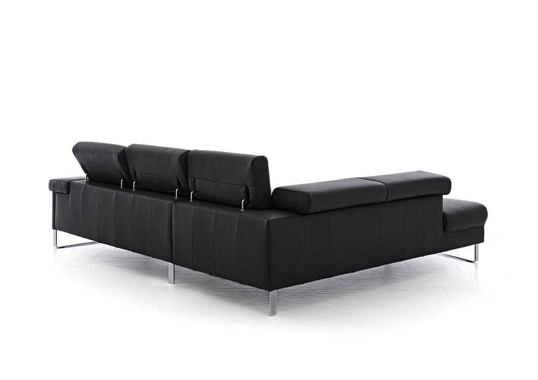W.SCHILLIG Ecksofa finn 20974 Leder Z59/99 schwarz - Komfortmöbel24