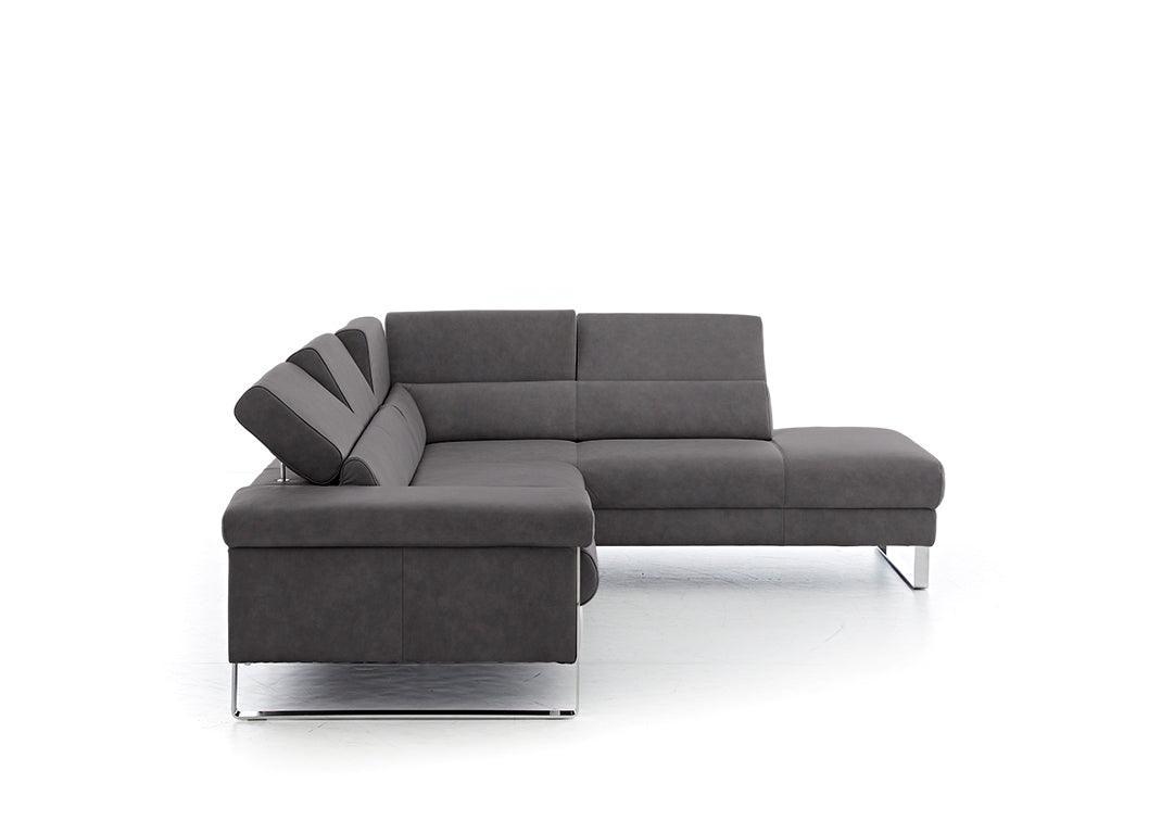 W.SCHILLIG Ecksofa finn 20974 Leder Z69/95 anthracite - Komfortmöbel24