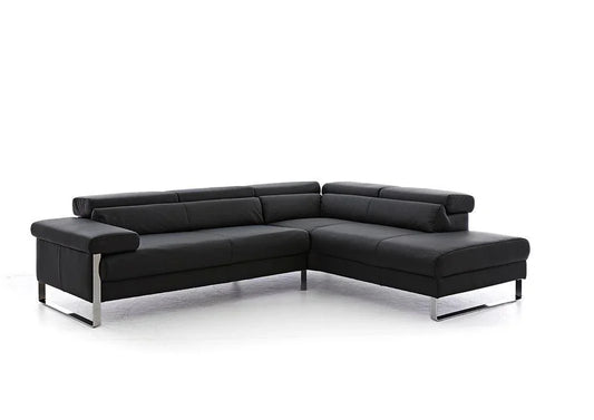 W.SCHILLIG Ecksofa finn 20974 Leder Z59/99 schwarz - Komfortmöbel24