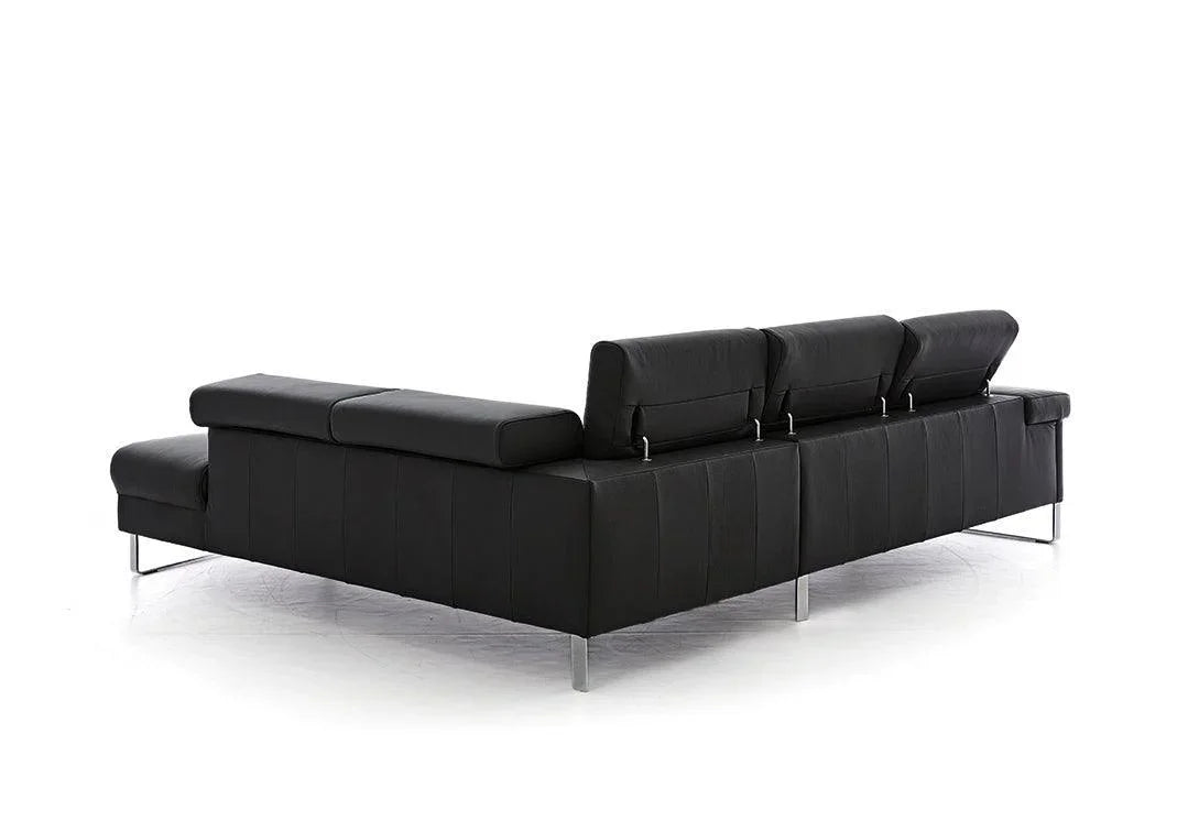 W.SCHILLIG Ecksofa finn 20974 Leder Z59/99 schwarz - Komfortmöbel24