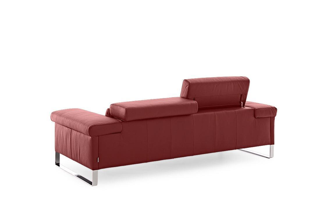 W.SCHILLIG Sofa finn 20974 N80 Leder Z59/10 ruby red - Komfortmöbel24