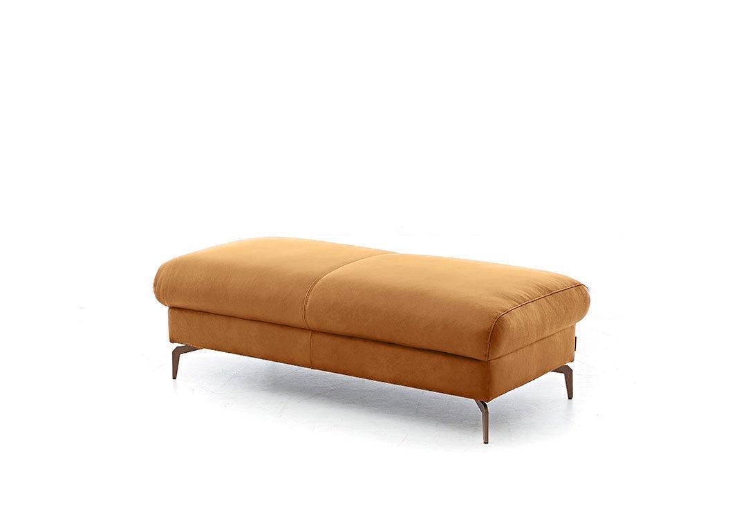 W.SCHILLIG Hocker piedroo 21156 G140 Leder Z69/52 kurkuma - Komfortmöbel24