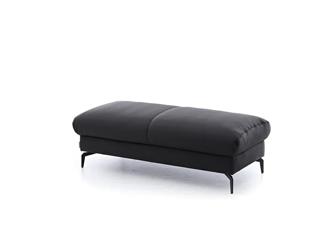 W.SCHILLIG Hocker piedroo plus 21156 G140 Leder Z59/99 schwarz NEU! - Komfortmöbel24