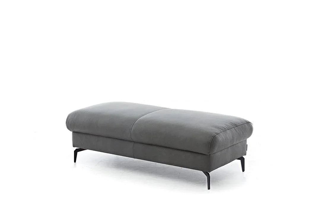 W.SCHILLIG Hocker piedroo 21106 G140 Leder Z69/95 anthracite - Komfortmöbel24