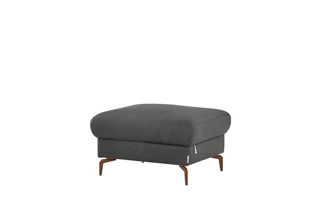 W.SCHILLIG Hocker piedroo 21156 G70 Leder Z69/95 anthracite - Komfortmöbel24