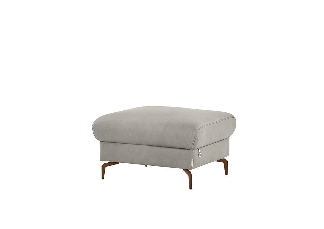 W.SCHILLIG Hocker piedroo 21156 G70 Leder Z69/22 light grey - Komfortmöbel24