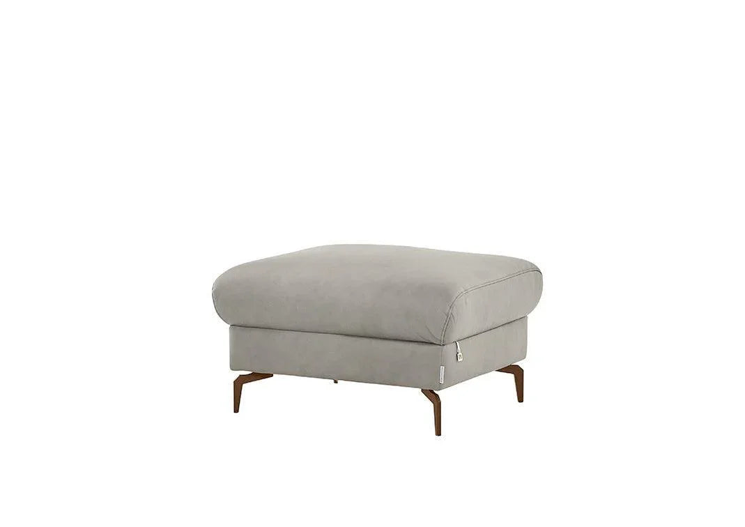 W.SCHILLIG Hocker piedroo 21156 G70 Leder Z69/22 light grey - Komfortmöbel24