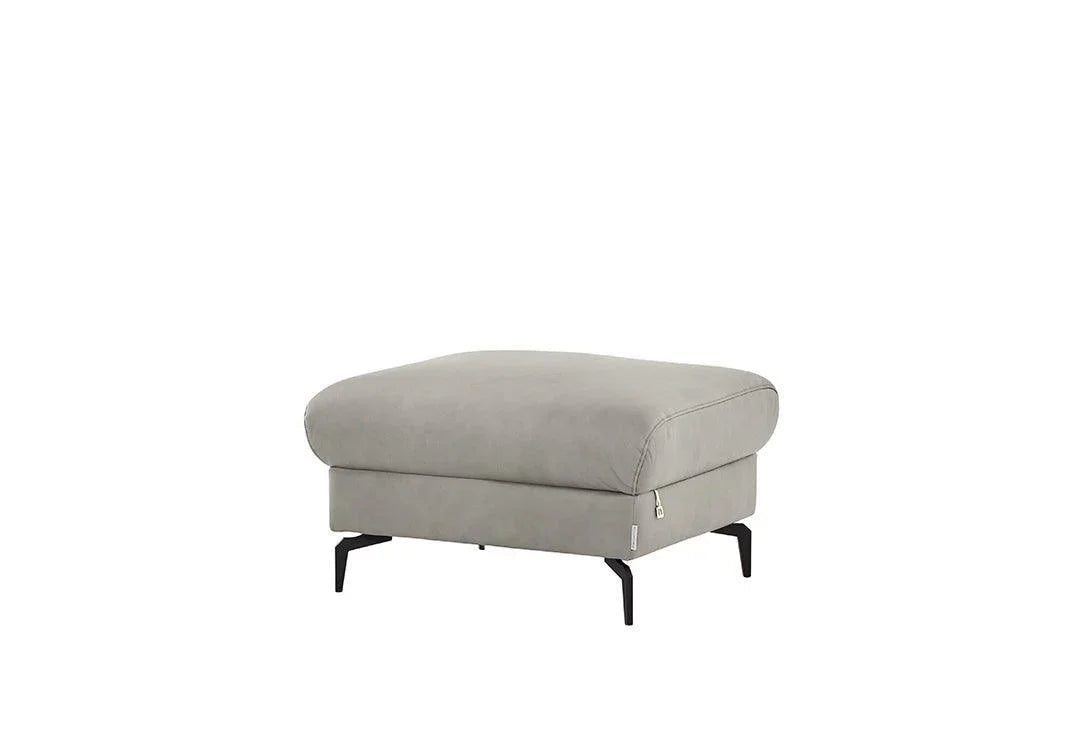 W.SCHILLIG Hocker piedroo 21156 G70 Leder Z69/22 light grey - Komfortmöbel24