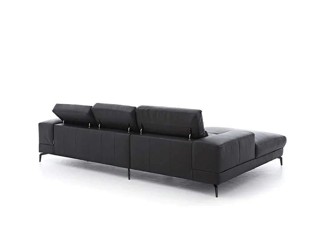 W.SCHILLIG Longchair piedroo plus 21156 (B=303 cm) Leder Z59/99 schwarz Neu! - Komfortmöbel24