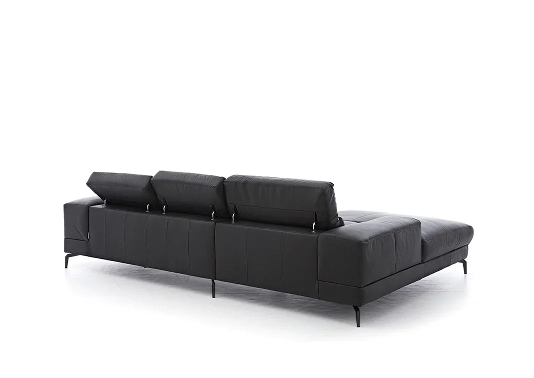 W.SCHILLIG Longchair piedroo plus 21156 (B=303 cm) Leder Z59/99 schwarz Neu! - Komfortmöbel24