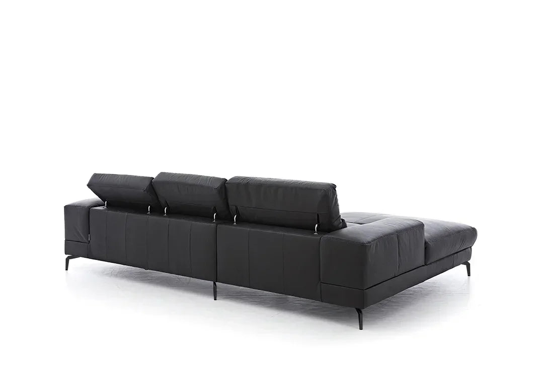 W.SCHILLIG Longchair piedroo plus 21156 (B=303 cm) Leder Z59/99 schwarz Neu! - Komfortmöbel24