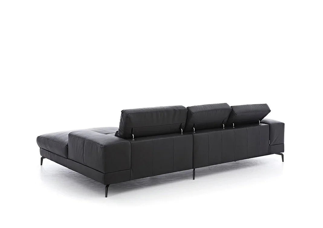 W.SCHILLIG Longchair piedroo plus 21156 (B=303 cm) Leder Z59/99 schwarz Neu! - Komfortmöbel24