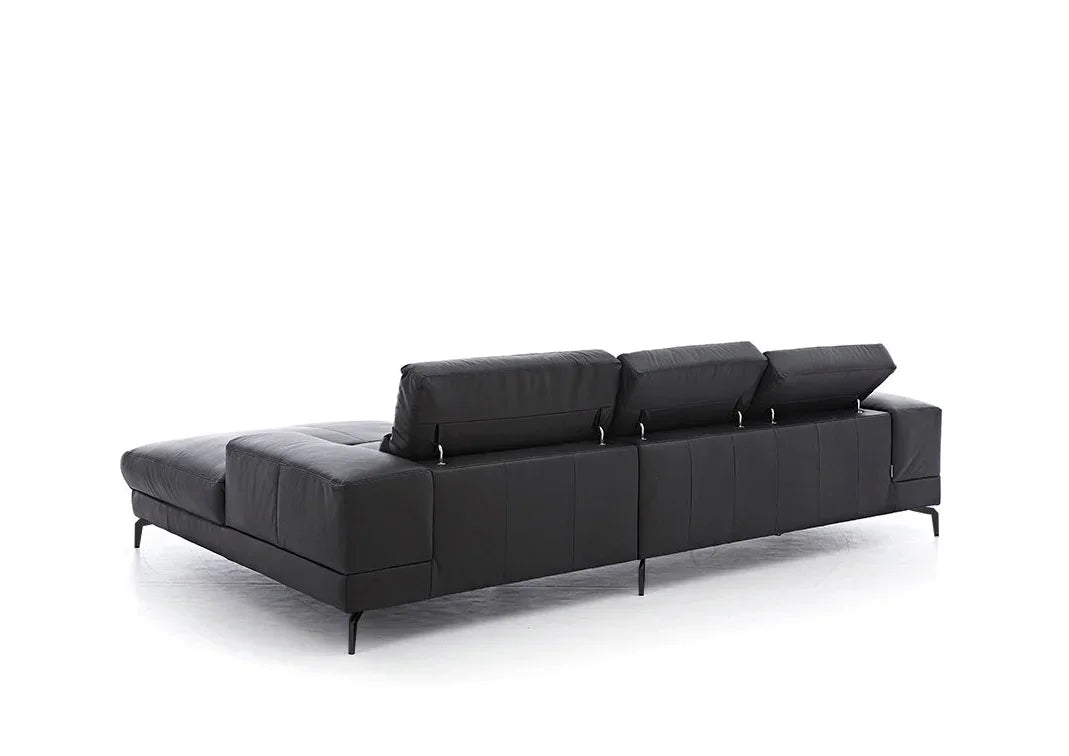 W.SCHILLIG Longchair piedroo plus 21156 (B=303 cm) Leder Z59/99 schwarz Neu! - Komfortmöbel24