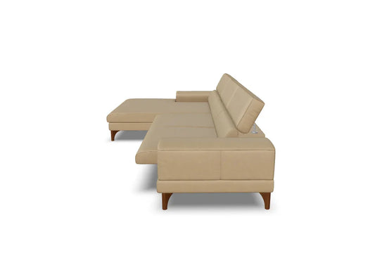W.SCHILLIG Longchair piedroo plus 21156 (B=323 cm) Leder Z75/49 sand m. KF0326