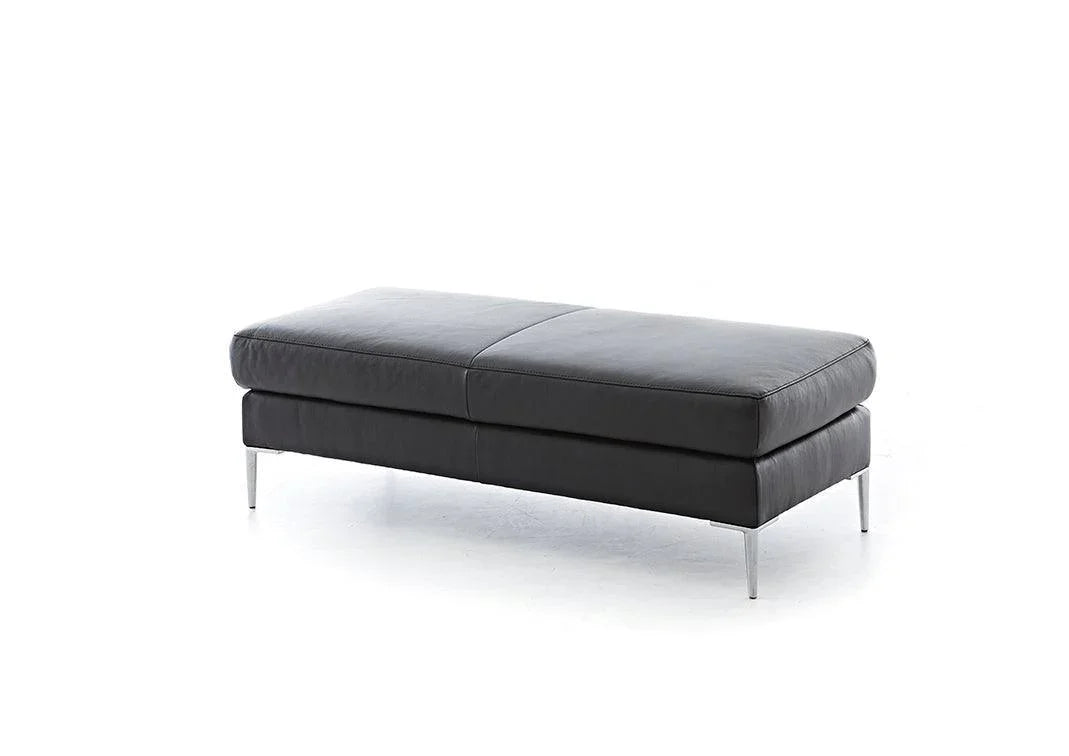 W.SCHILLIG Hocker aleXx 22850 G140 Leder Z 73/99 nachtschwarz - Komfortmöbel24
