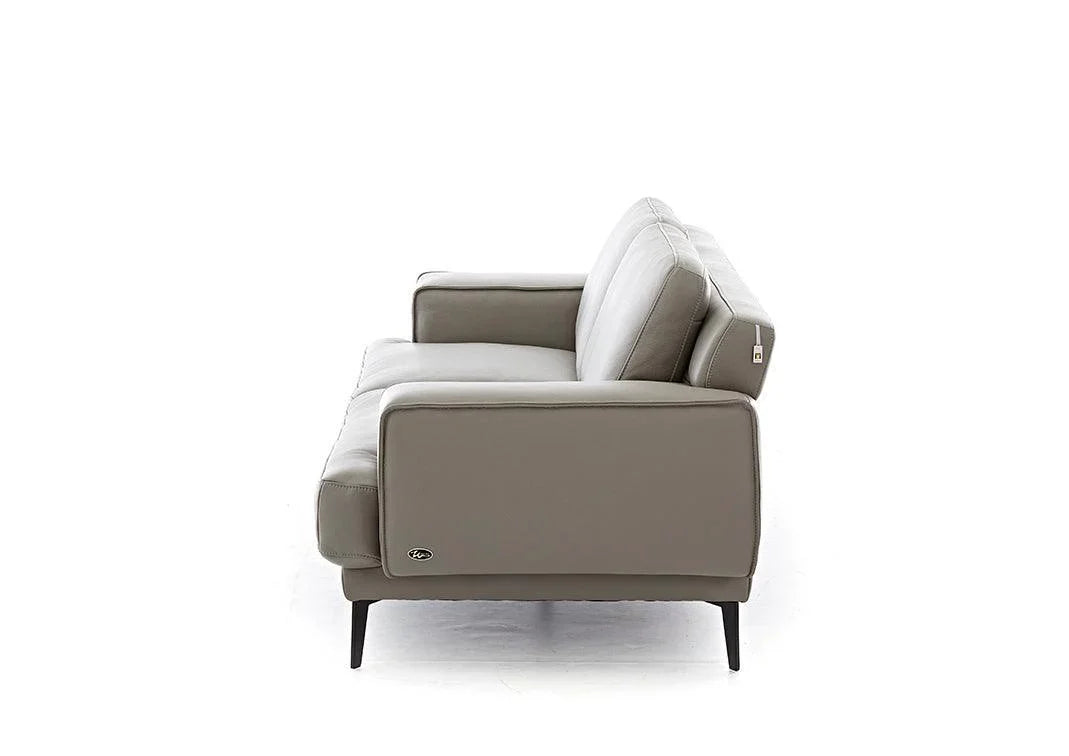 W.SCHILLIG Sofa foscaari N70 Leder Z77/25 elephant grey - Komfortmöbel24