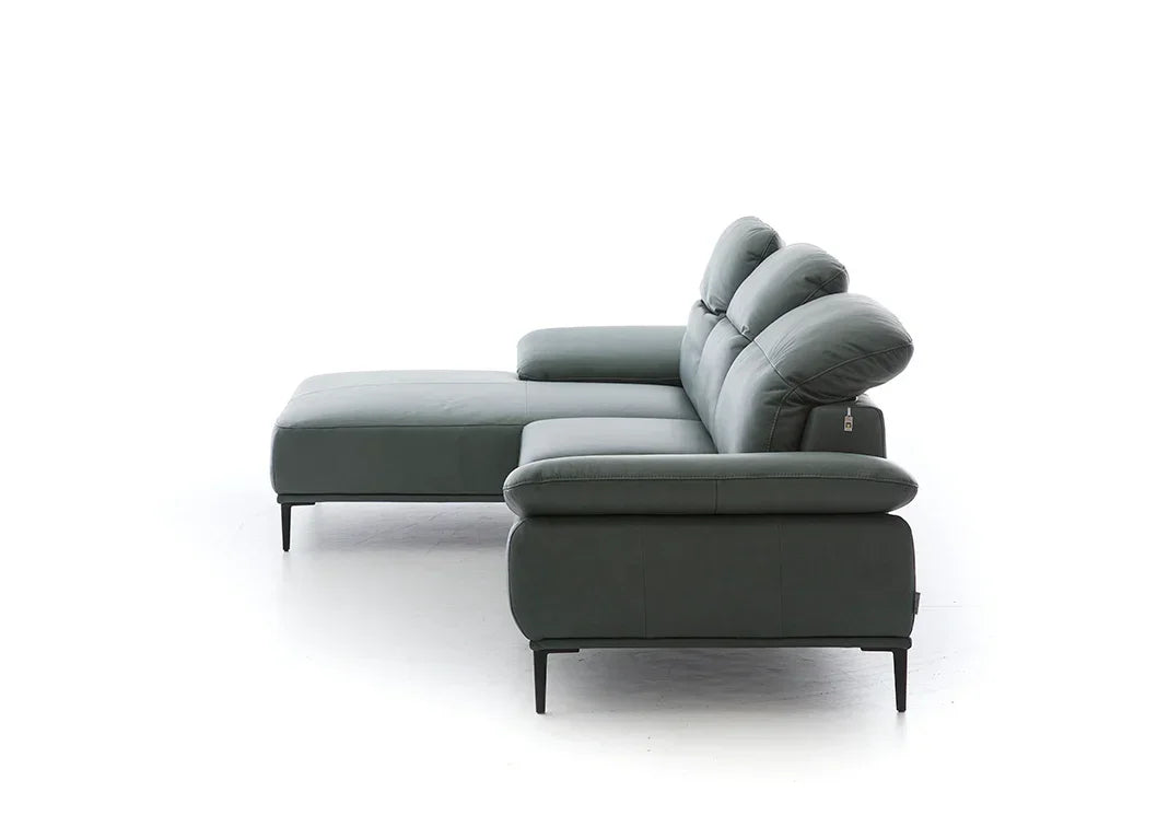W.SCHILLIG Longchair tavaroo 24470 Leder Z77/95 graphite - Komfortmöbel24