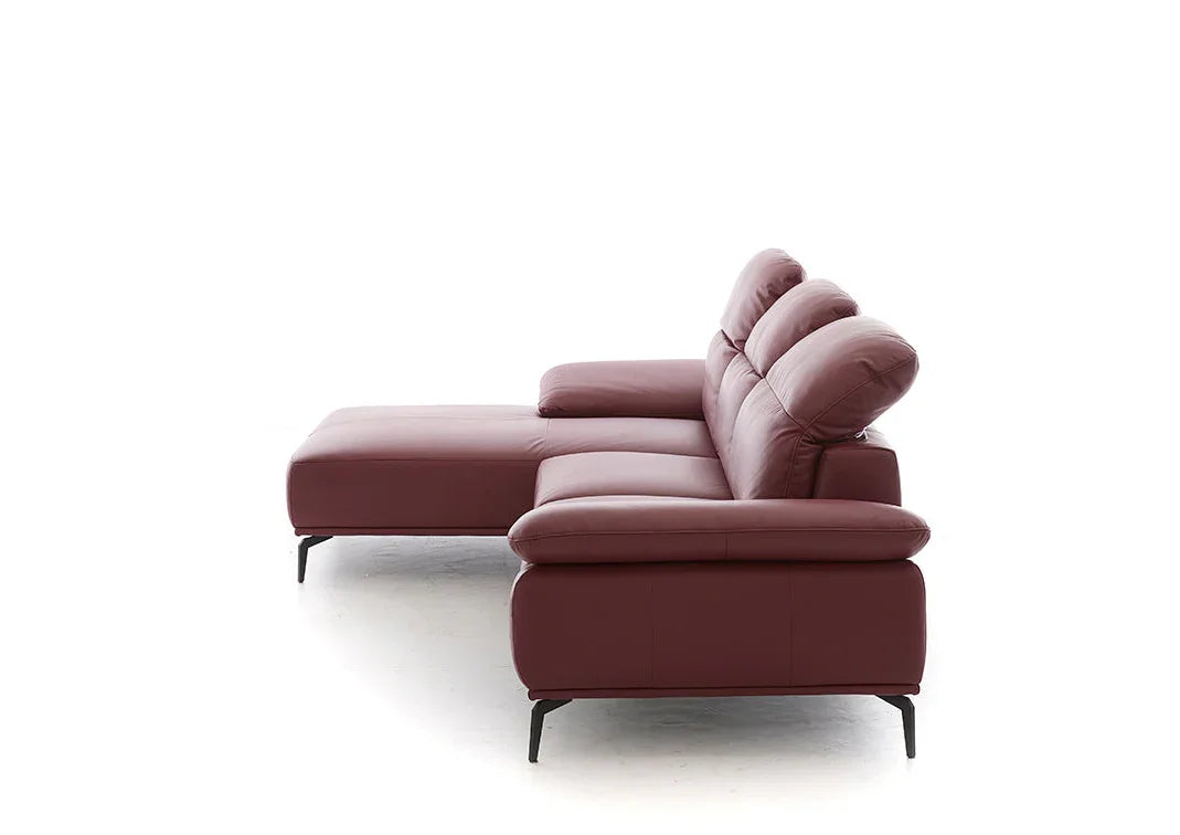 W.SCHILLIG Longchair tavaroo 24470 Leder Z62/13 berry - Komfortmöbel24