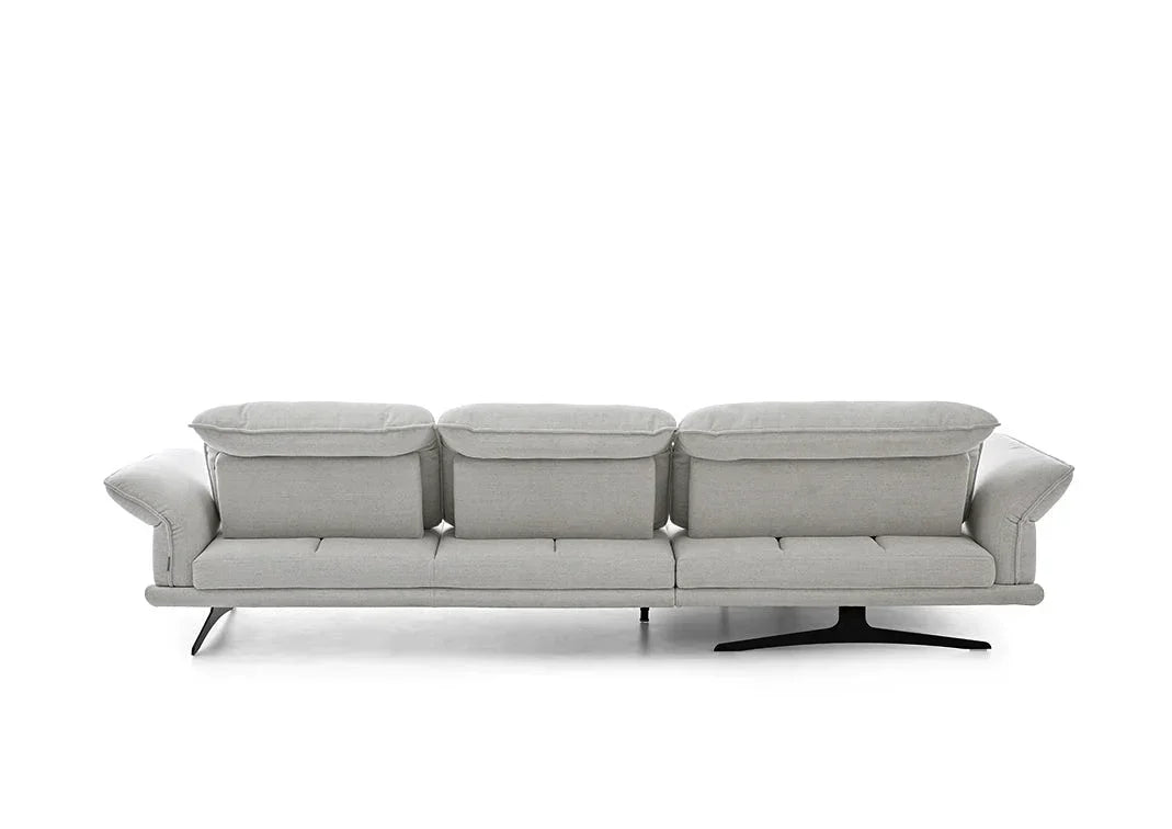 W.SCHILLIG Longchair olivia 24670 (B=343 cm) Stoff S75/21 light grey - Komfortmöbel24
