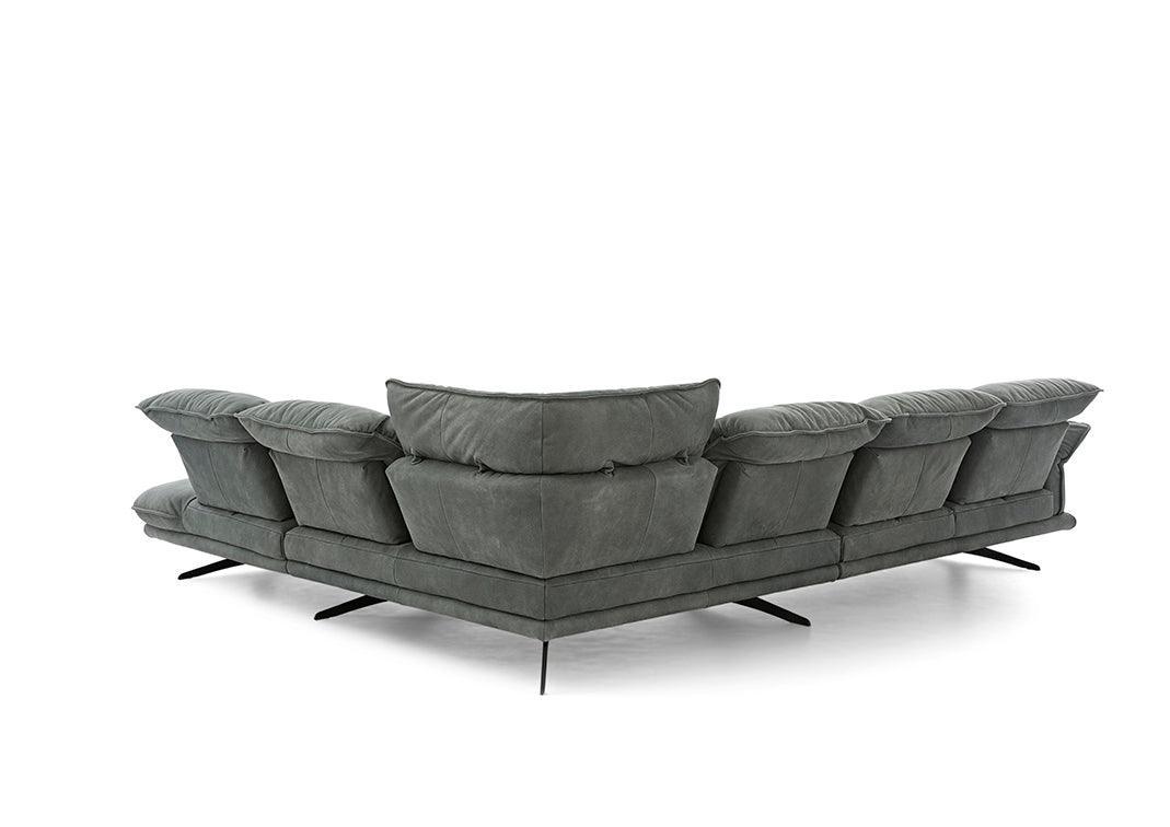 W.SCHILLIG Longchair olivia 24670 (B=336 cm) Leder Z85/26 eucalyptus - Komfortmöbel24