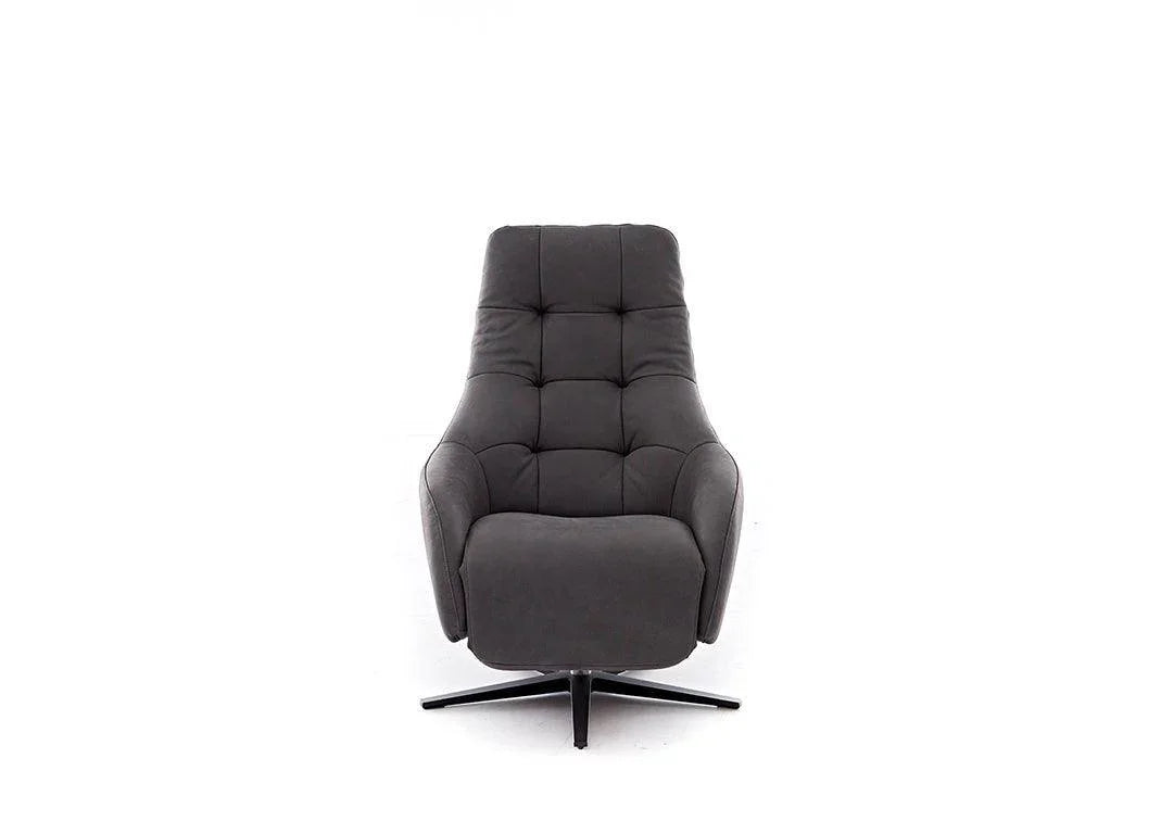W.SCHILLIG Sessel filippoo 32702 in Leder Z78/95 graphite - Komfortmöbel24