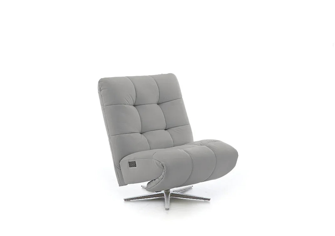 W.SCHILLIG Relax-/Funktionssessel placido 32801 M75 Leder Z69/22 light grey - Komfortmöbel24