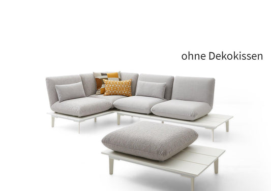 W.SCHILLIG Outdoor Lagoona Stoff J81/21 light grey / O80/21 light grey - Komfortmöbel24