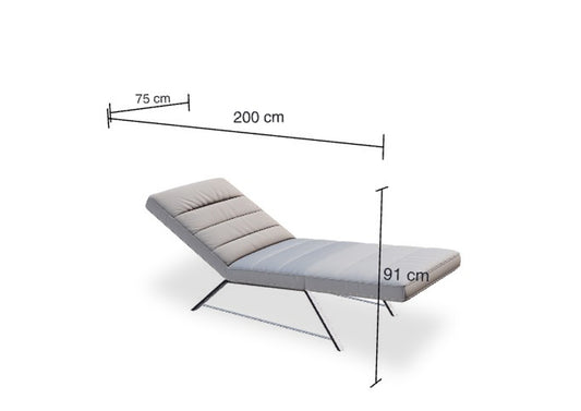 W.SCHILLIG Relaxliege daily-dreams 47003 K75 Stoff S37/21 grey - Komfortmöbel24